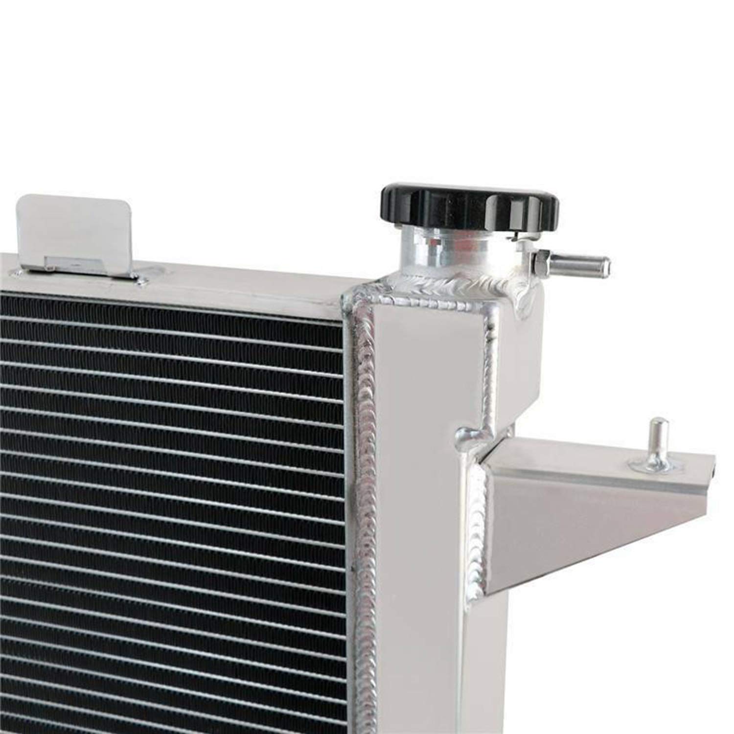ALLOYWORKS 3 Row All Aluminum Radiator with Shroud Fan & Relay Kit for 1991-1993 Dodge D/W Series D250 D350 W250 W350 5.9L Cummins Diesel - Heavy Duty Cooling Upgrade for Towing & Off-Road Use