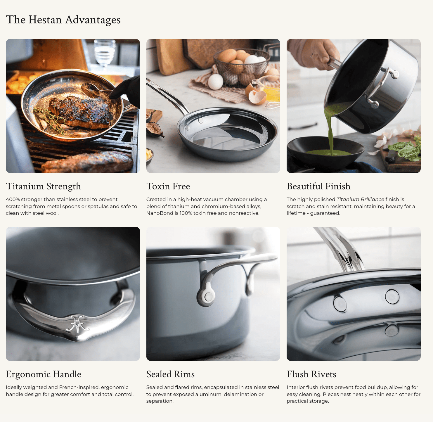 Hestan Nanobond 5-Piece Titanium Cookware Set - Nonstick, Durable & Even Heating for Professional Cooking & Home Kitchens