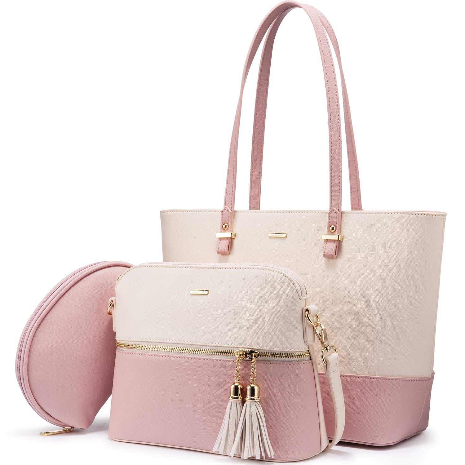 LOVEVOOK Women's Fashion Purse Set - 3-Piece Tote, Shoulder & Satchel Handbags for Everyday Use, Work & Travel | Stylish & Functional Accessories