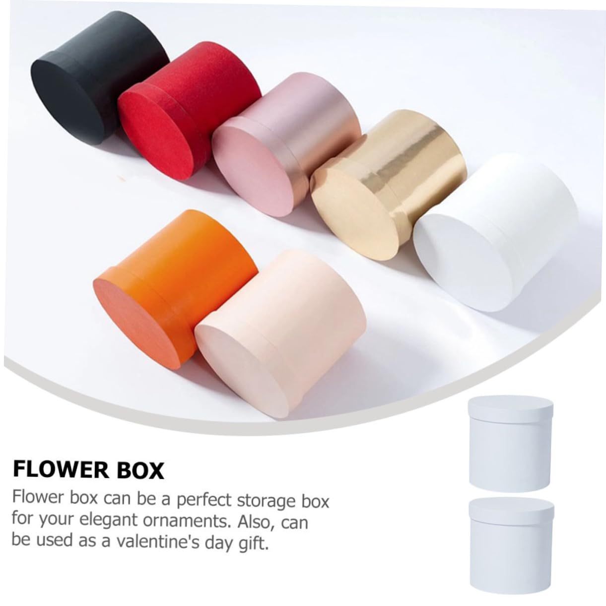 COHEALI 2-Piece Rose Floral Gift Box Set - White Cardboard Bouquet Holder, Wedding Favor Bags, Dollhouse Decor & Office Organizer | Perfect for Bridal Showers, Home Decor, and Floral Arrangements