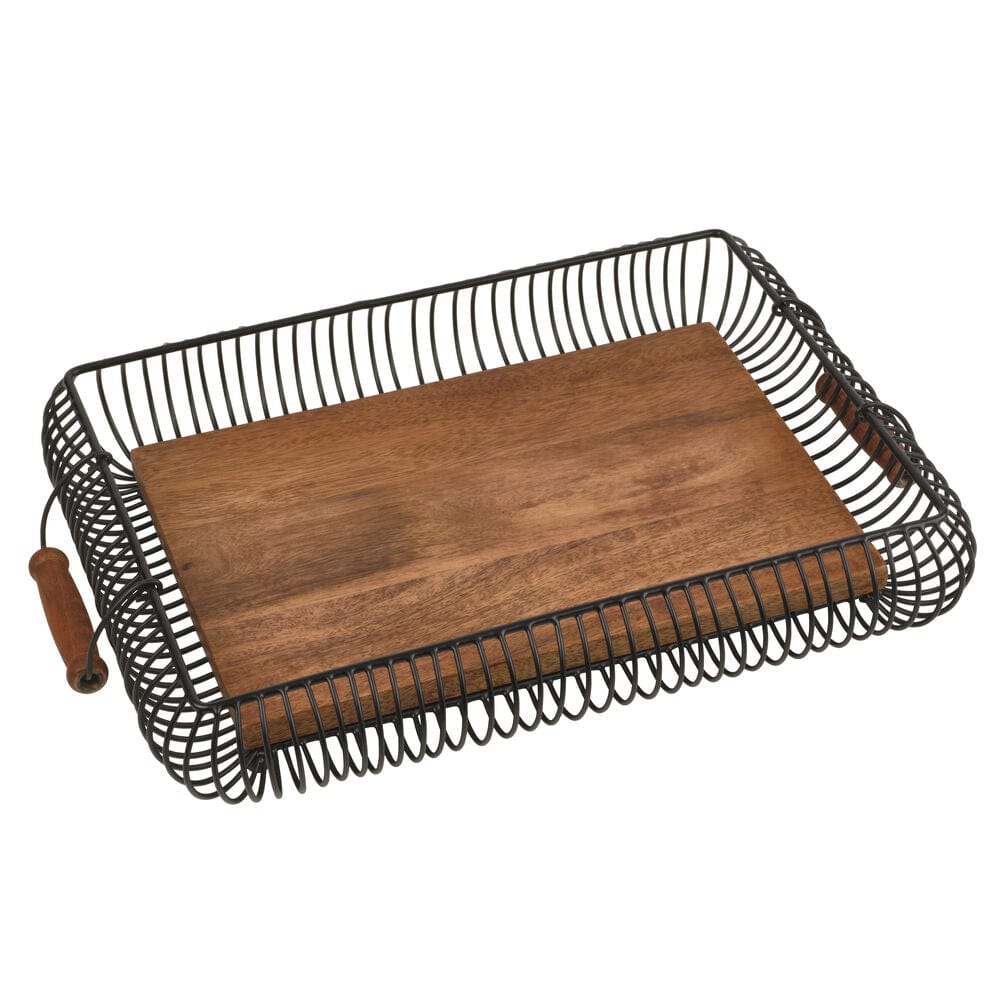 Westfield Rectangular Fruit Storage Basket - Durable Wicker Organizer for Kitchen Counter, Dining Table & Pantry - Perfect for Fresh Fruits, Vegetables & Bread Storage
