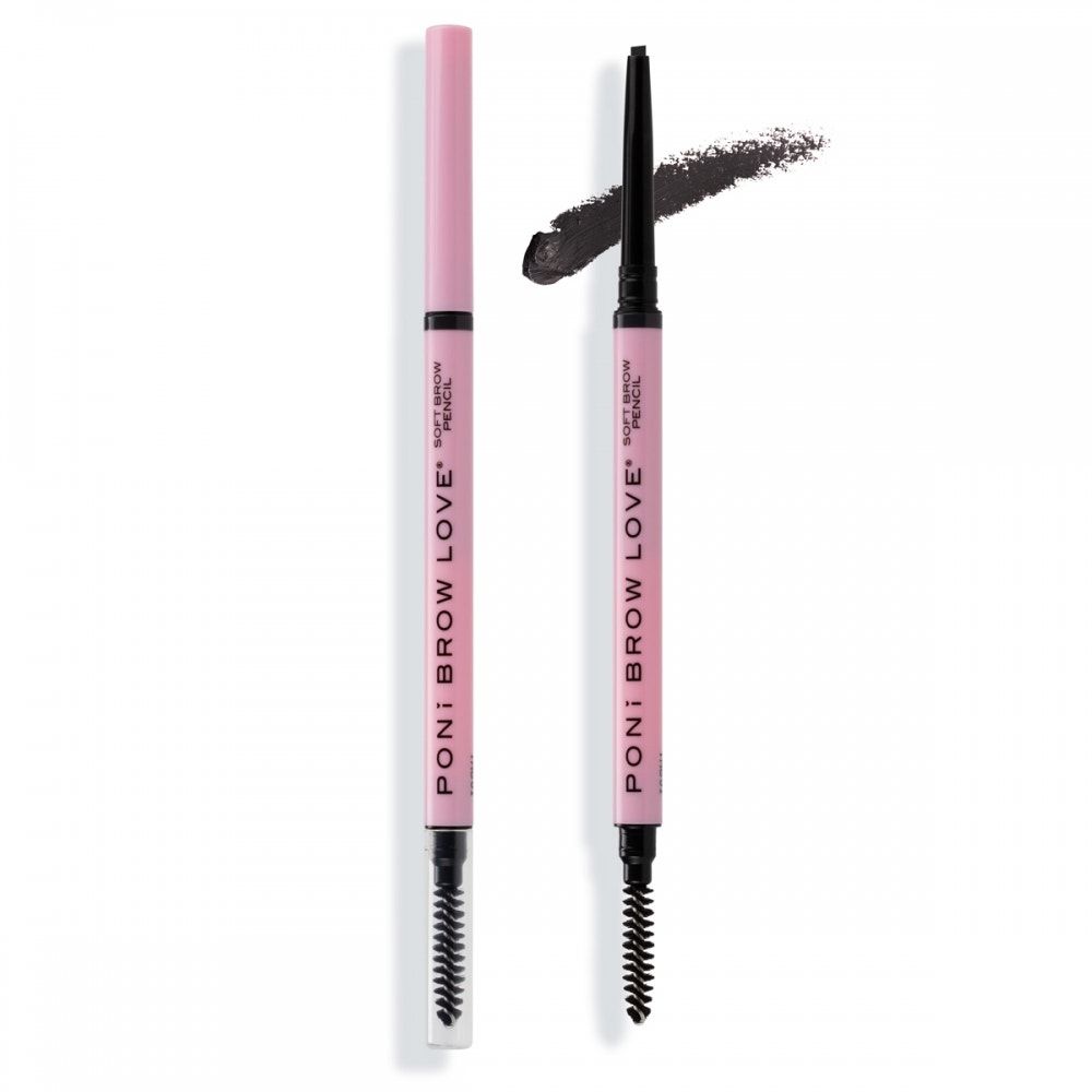 PONi Brow Love #6 Black Beauty Eyebrow Pencil – Waterproof, Long-Lasting, Natural Look for Everyday Makeup & Professional Use