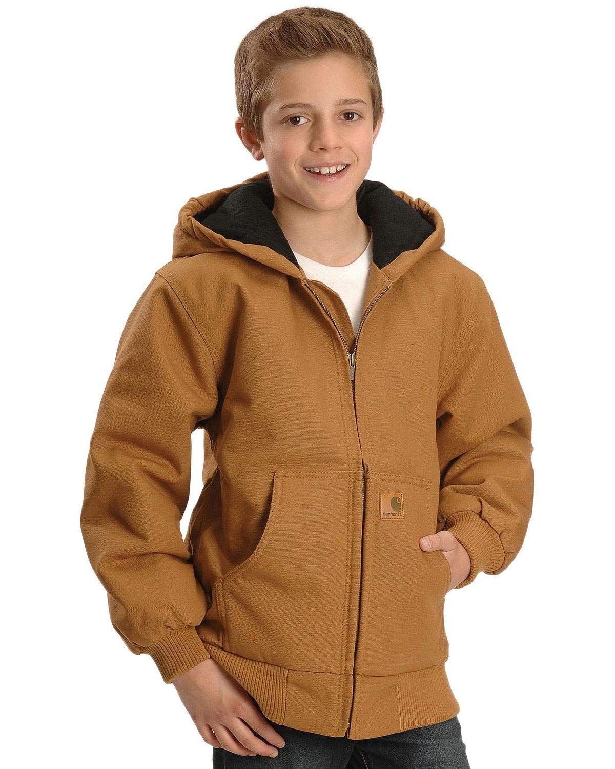 Carhartt Boys' Active Jac Quilt Lined Jacket Coat - Warm Winter Outerwear for Kids | Perfect for School, Outdoor Play & Cold Weather Activities