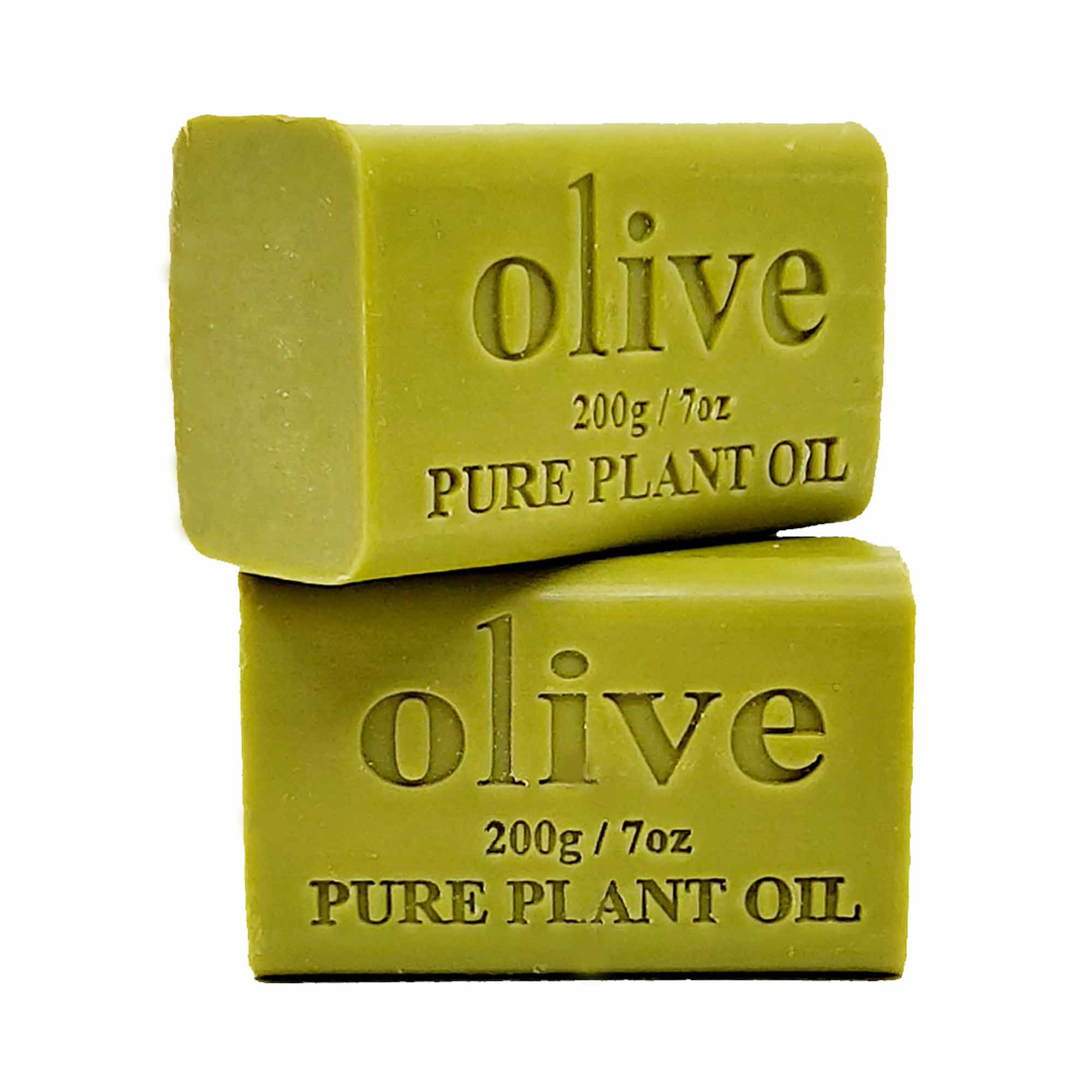2x 200g Natural Olive Scented Plant Oil Soap Bars - Pure Vegetable Base, Vegan & Cruelty-Free - Perfect for Sensitive Skin & Eco-Friendly Bathroom Use