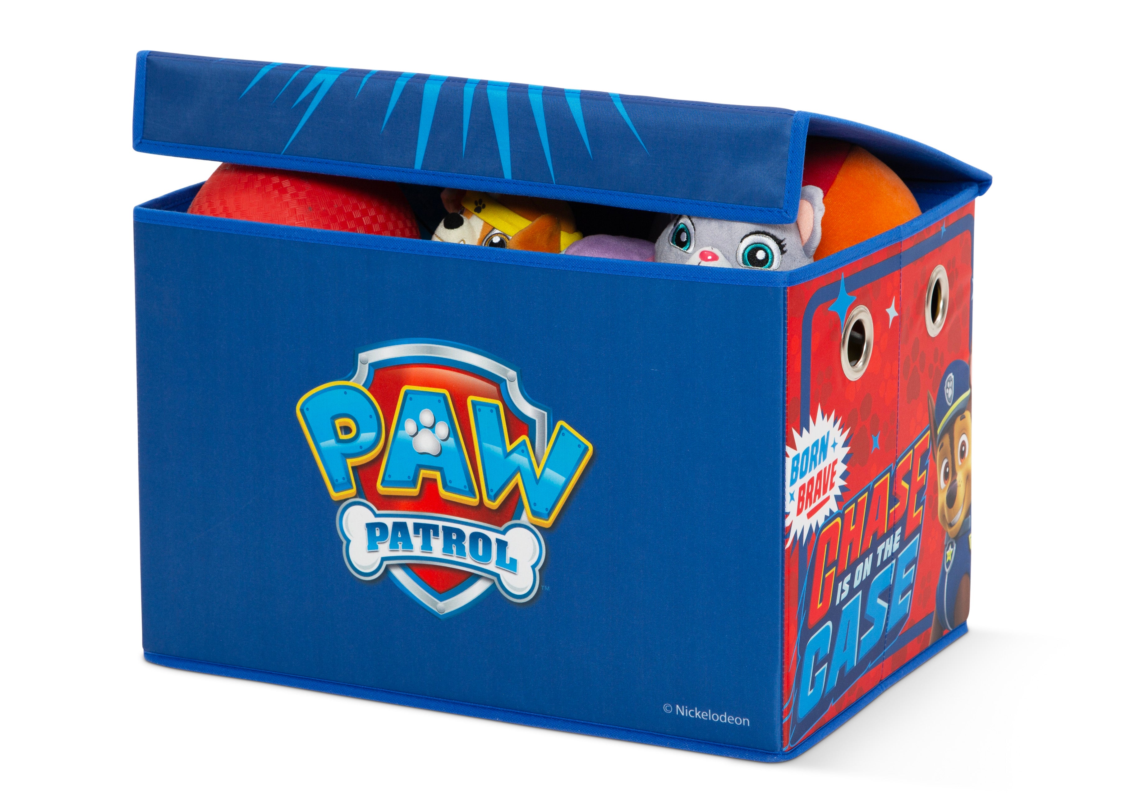 Paw Patrol 4-Piece Toddler Room Set - Includes Toddler Bed, Table, Chair & Fabric Toy Box for Kids' Bedroom Decor & Playroom Organization