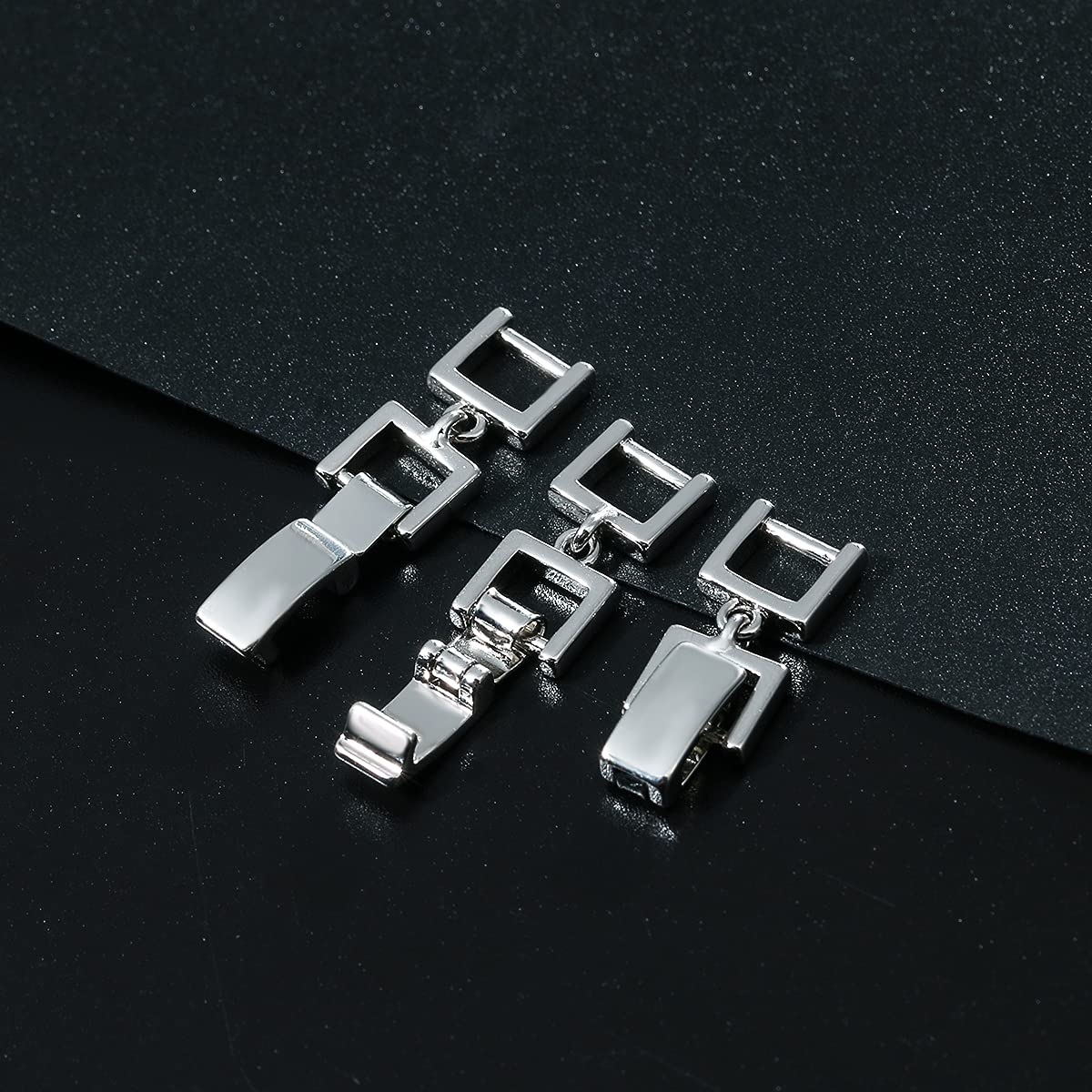 3pcs Gold/Rose Gold/White Gold Plated Fold Over Clasp Set - Jewelry Extender for Bracelets & Necklaces | Perfect for DIY Jewelry Making & Jewelry Repair