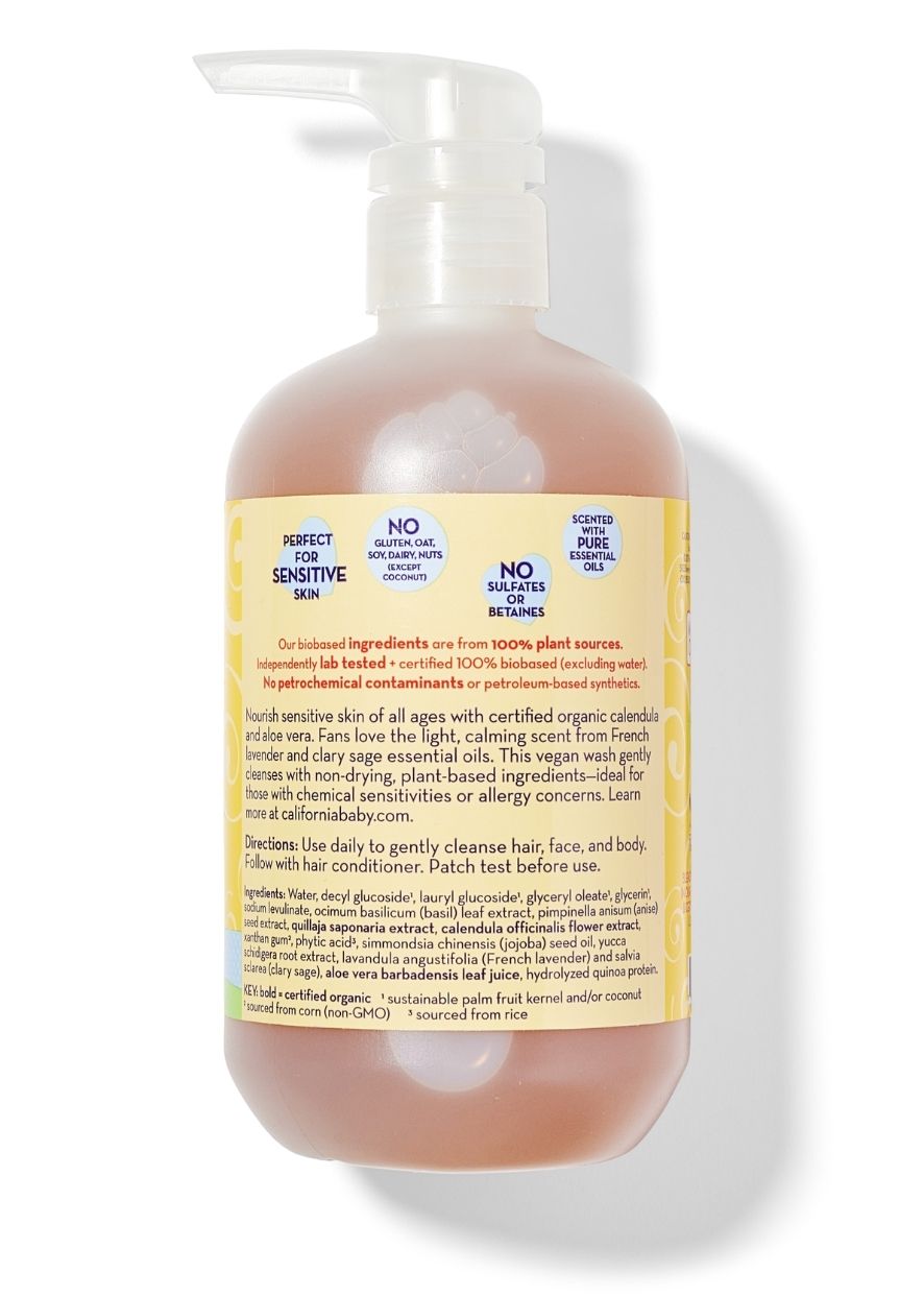Calendula™ Shampoo & Body Wash for Babies & Sensitive Skin - Gentle Natural Cleanser for Daily Hair & Body Care - Perfect for Newborns, Kids, and Adults with Dry or Irritated Skin