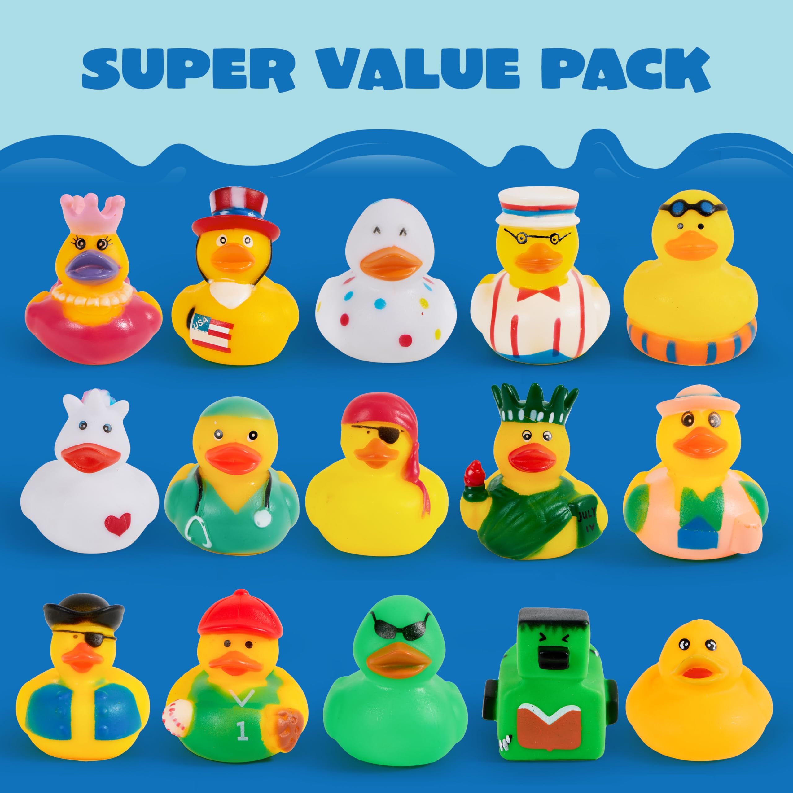 JOYIN 240 Pcs Bulk Rubber Ducks Assortment with Mesh Carry Bag, Mini Rubber Duckies for Toddler Baby Bath Toys, Kids Bath & Pool Party Favors, Birthday Gifts - Fun Water Play for Toddlers, Baby Showers & Birthday Parties