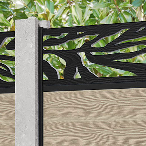 Classic Malawi Fence Panel - Light Oak Wood Privacy Screen for Concrete Posts | Outdoor Garden Fence, Backyard Partition & Property Boundary Solution