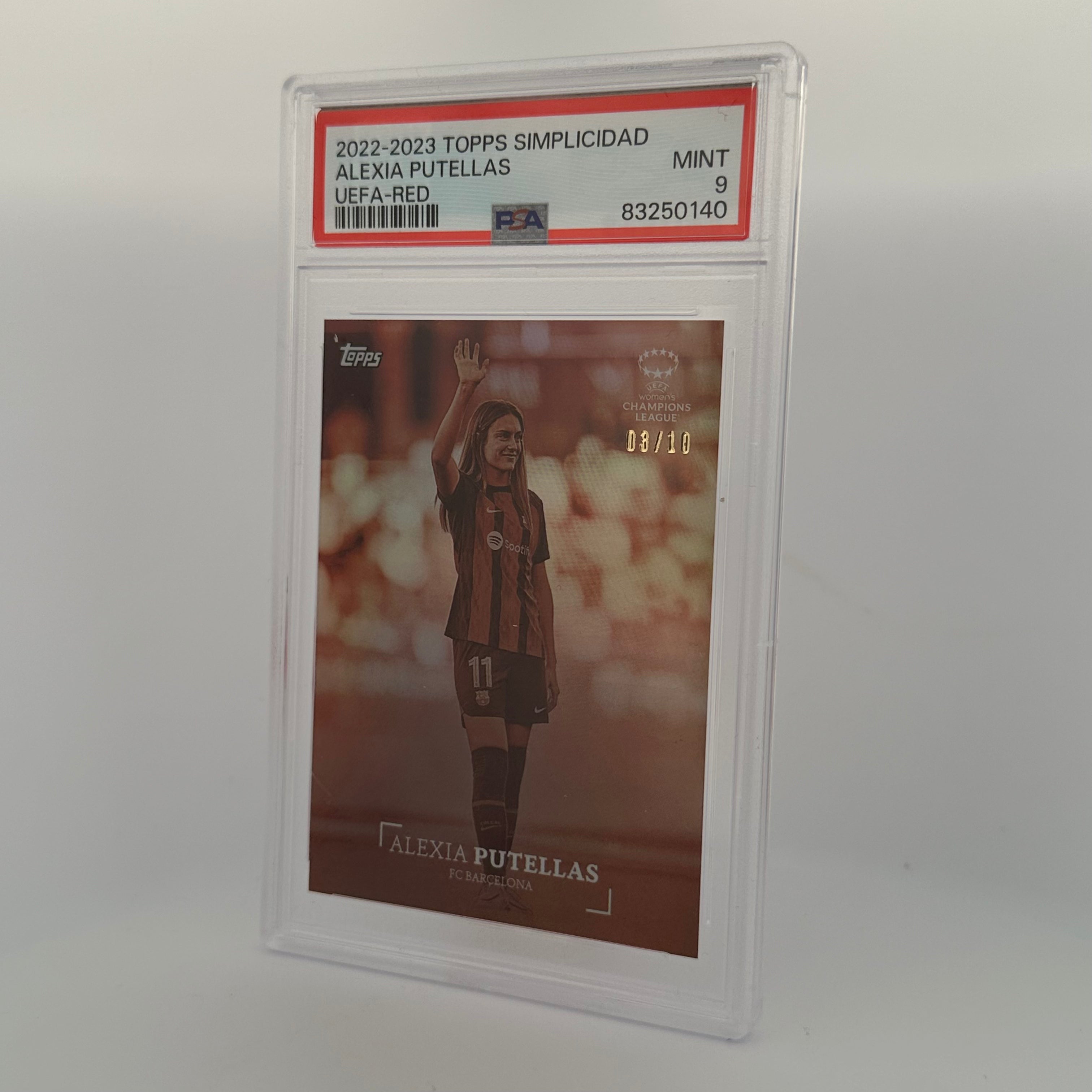 PSA 9 Graded 2003/10 Alexia Putellas Simplicidad UEFA Red Soccer Card - Perfect for Collectors, Investors & Soccer Fans Display