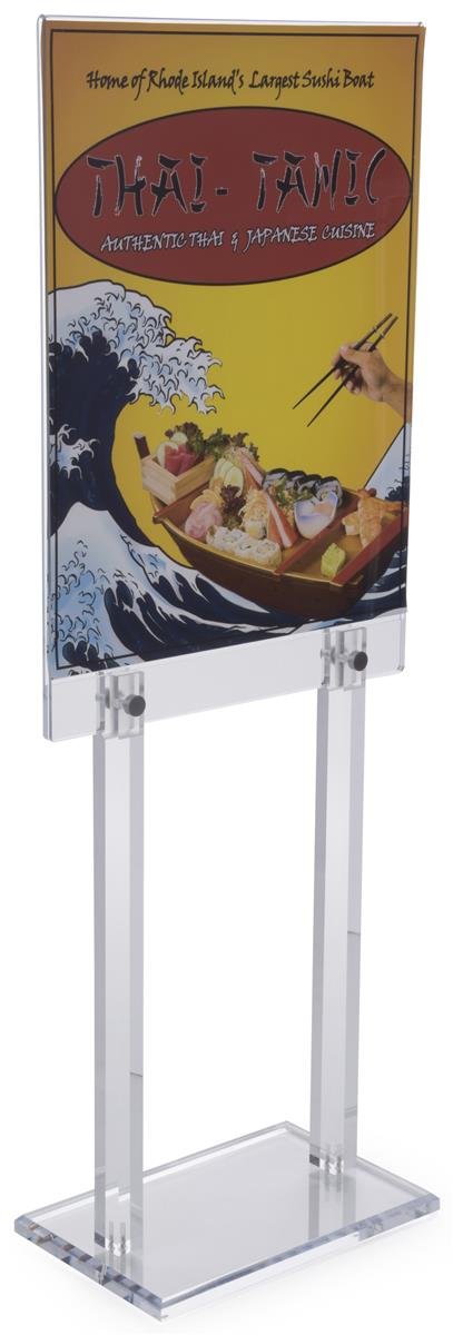 Clear Acrylic Poster Frame - Double-Sided Freestanding Display for Retail & Events
