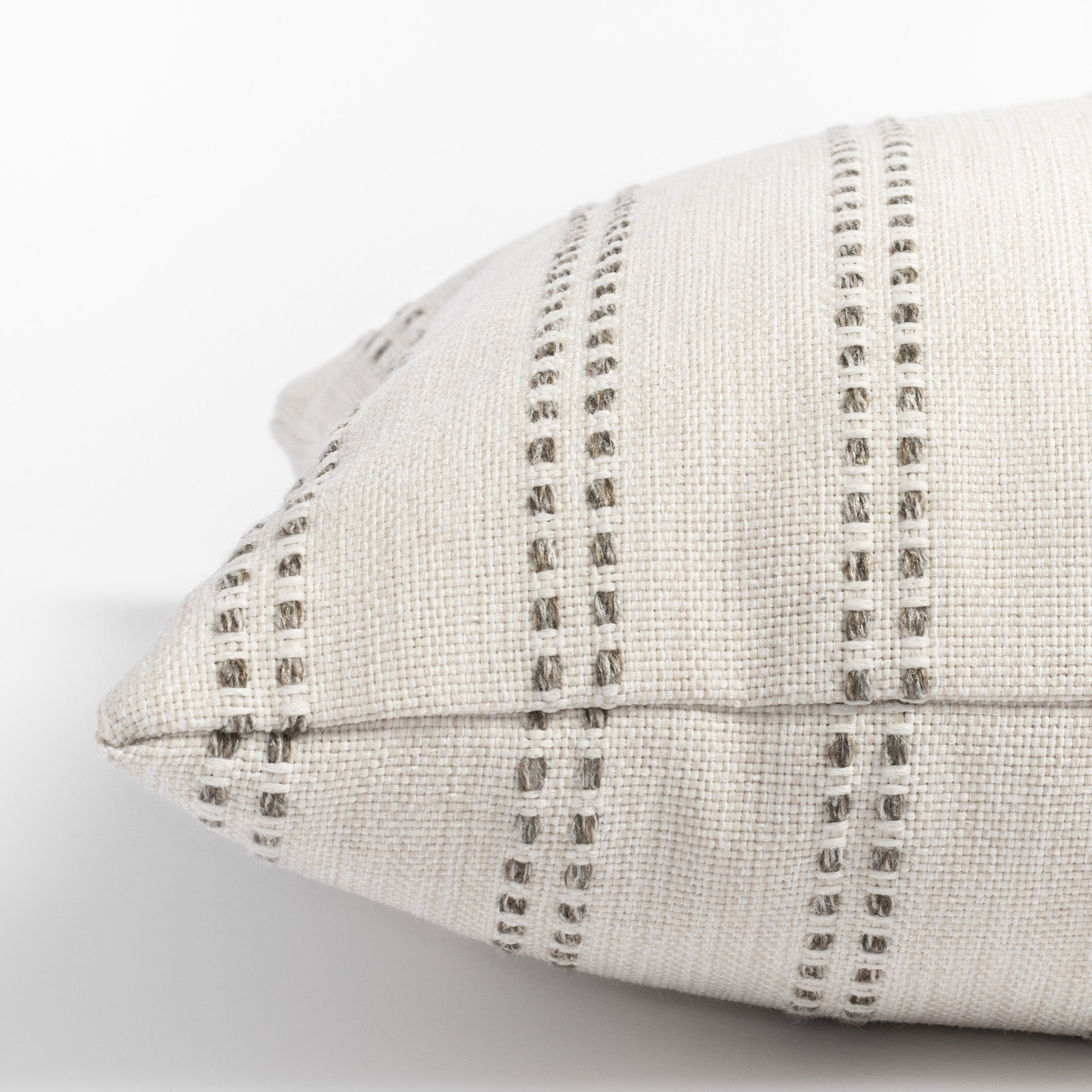 Elodie Stripe 14x20 Lumbar Pillow - Soft Felt Support Cushion for Sofa, Bed & Office Chair - Decorative Throw Pillow for Living Room, Bedroom & Home Decor