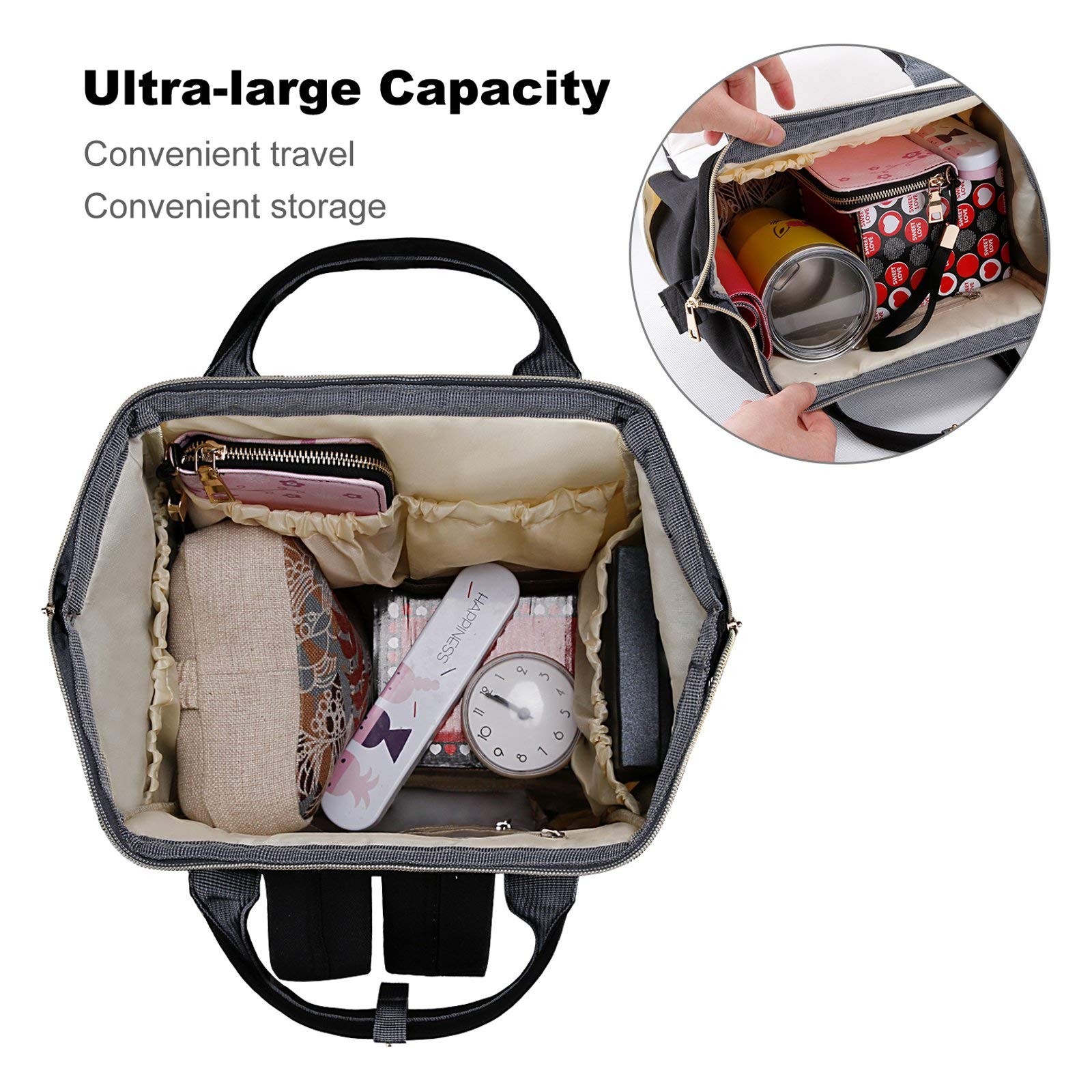 FunnyStar Hope Breast Cancer Awareness Laptop Backpack for Women - Travel Nurse Shoulder Bag, Casual Mommy Daypack (Black, One Size) - Perfect for Work, School & Travel
