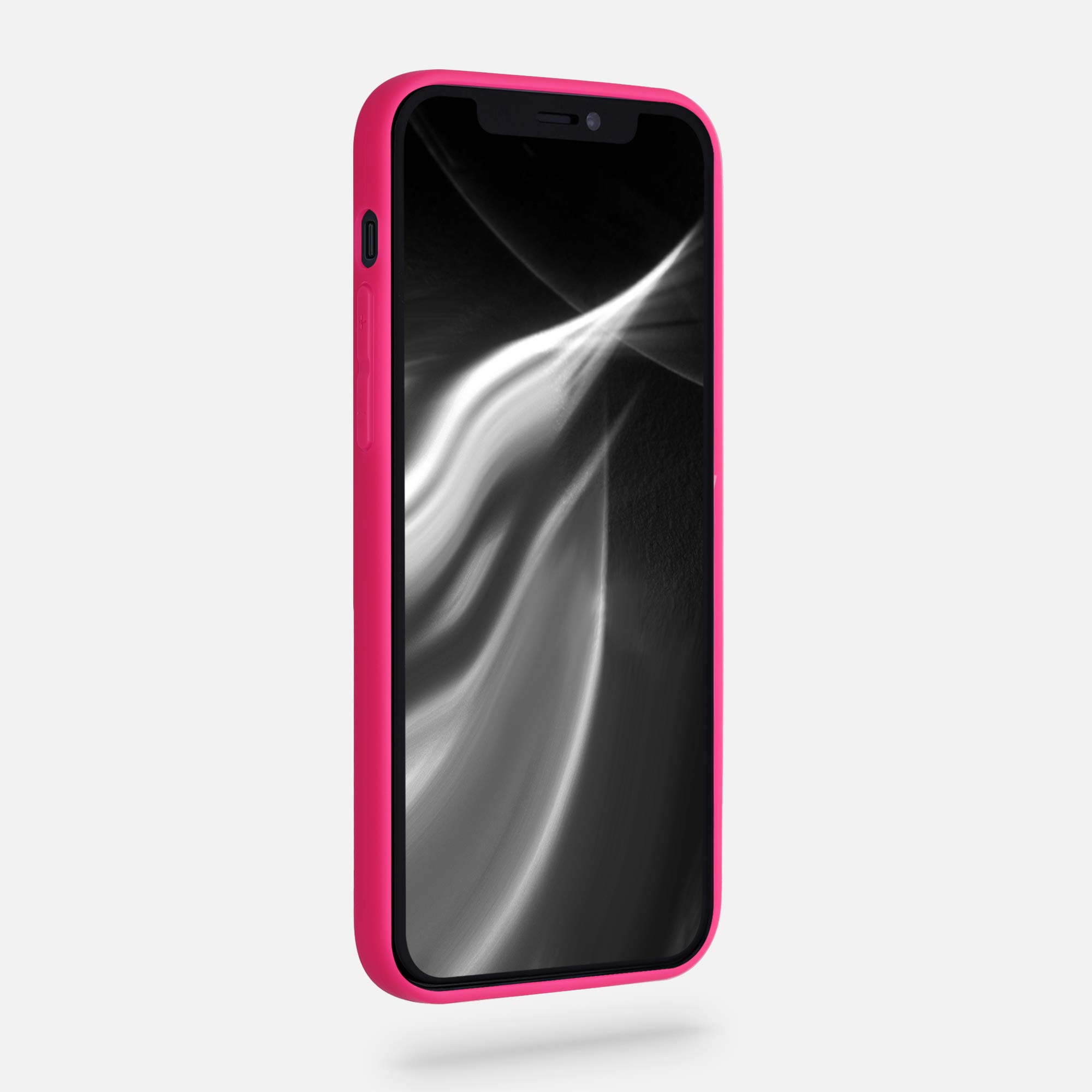 kwmobile Soft Slim Protective TPU Silicone Case for Apple iPhone 12/12 Pro - Shockproof & Scratch Resistant Cover in Neon Pink - Perfect for Everyday Use, Work, and Travel