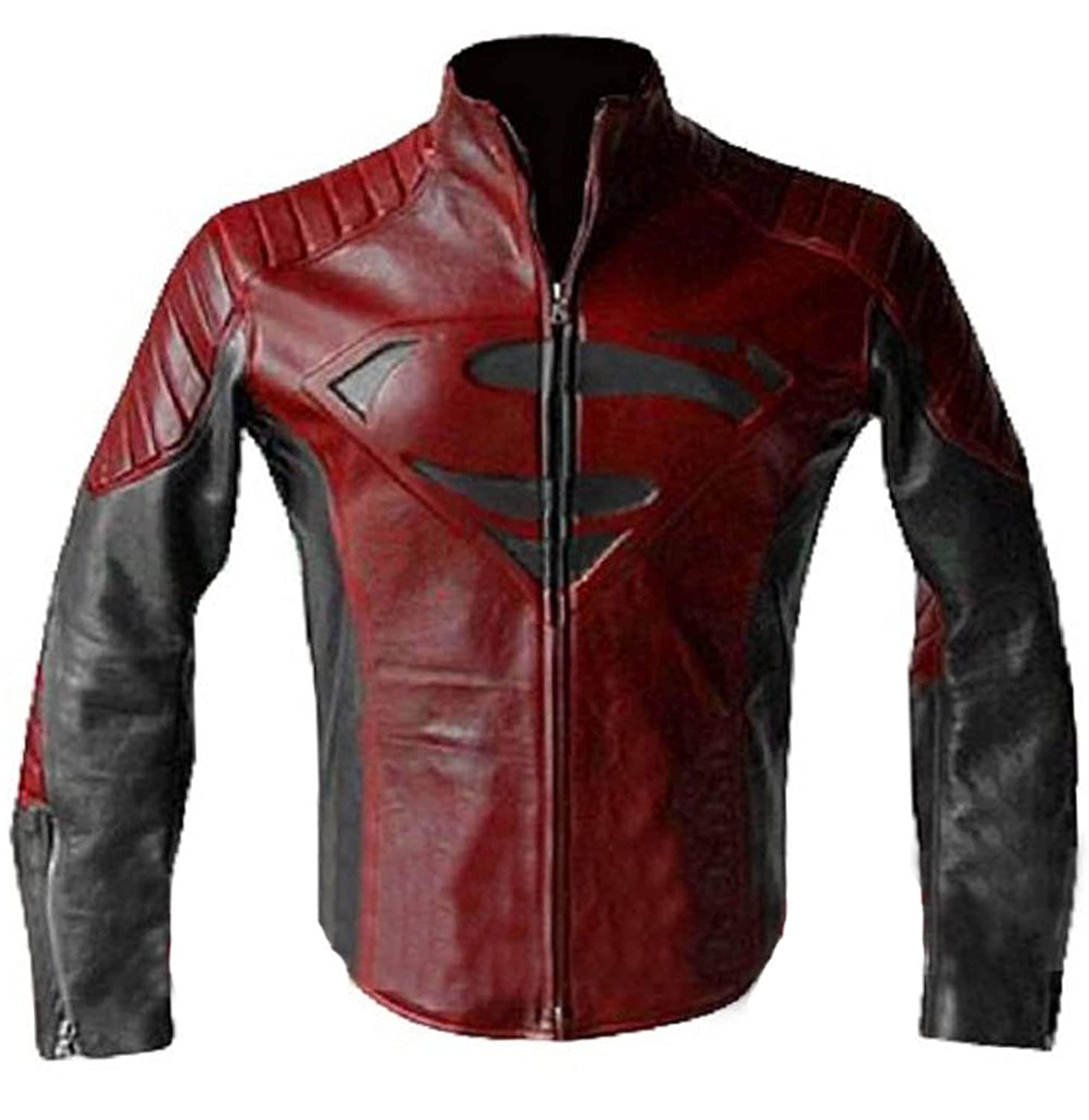 Superman Costume Collection Leather Jacket - Tom Welling Clark Kent TV Series Inspired Superhero Coat | Men's Fashion Outerwear for Cosplay & Halloween