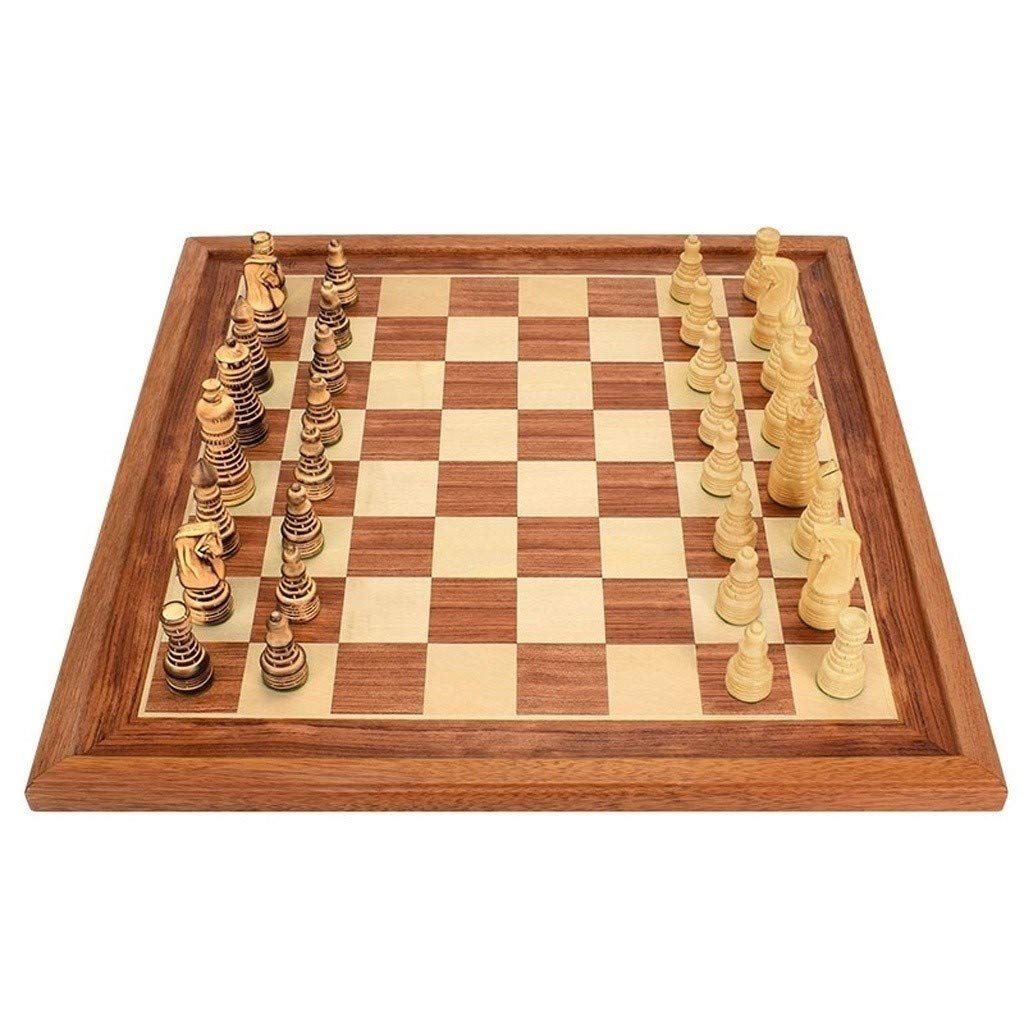 Wooden Chess & Checkers Set - Portable Classic Board Game for Adults & Kids - Indoor & Outdoor Travel Entertainment - Beginner-Friendly Puzzle Game - Bathroom Countertop Decor & Organizer