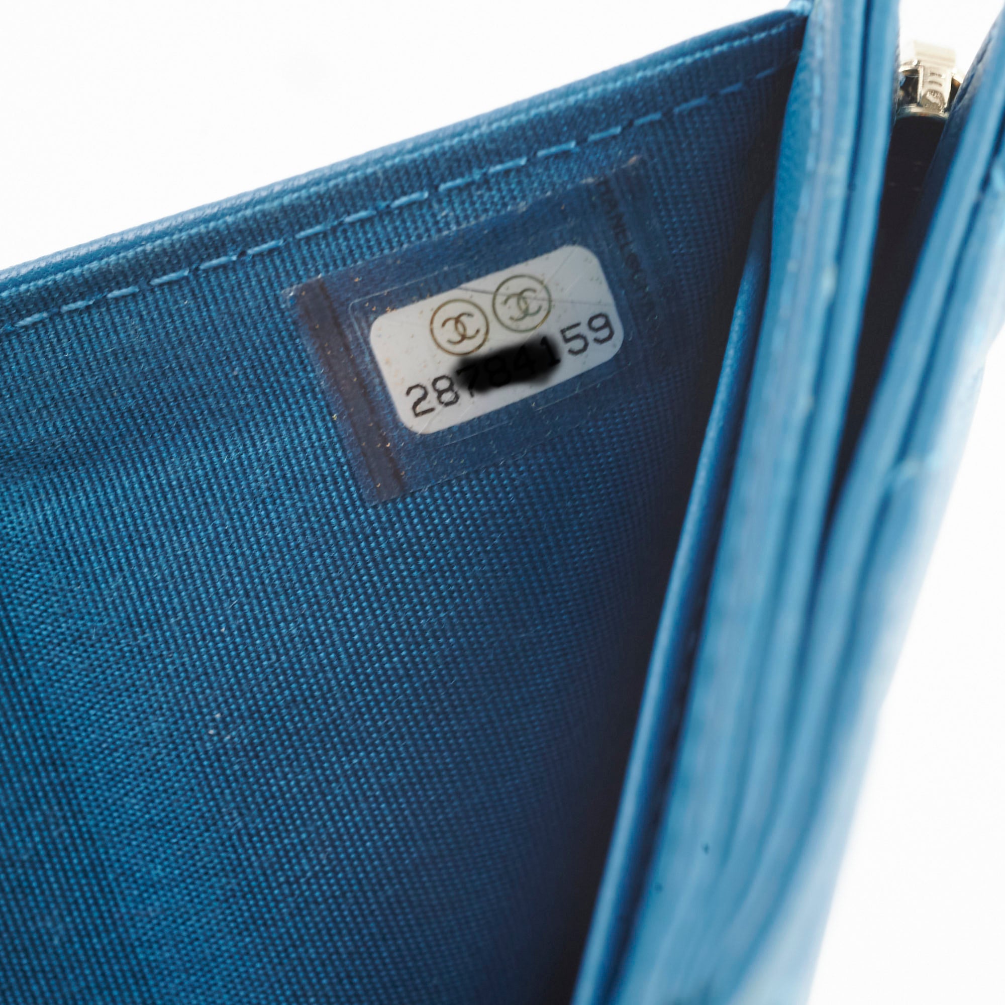 Chanel Boy Lambskin Quilted Flap Wallet in Blue | Luxury Designer Crossbody Bag for Women | Perfect for Evening Events & Daily Use