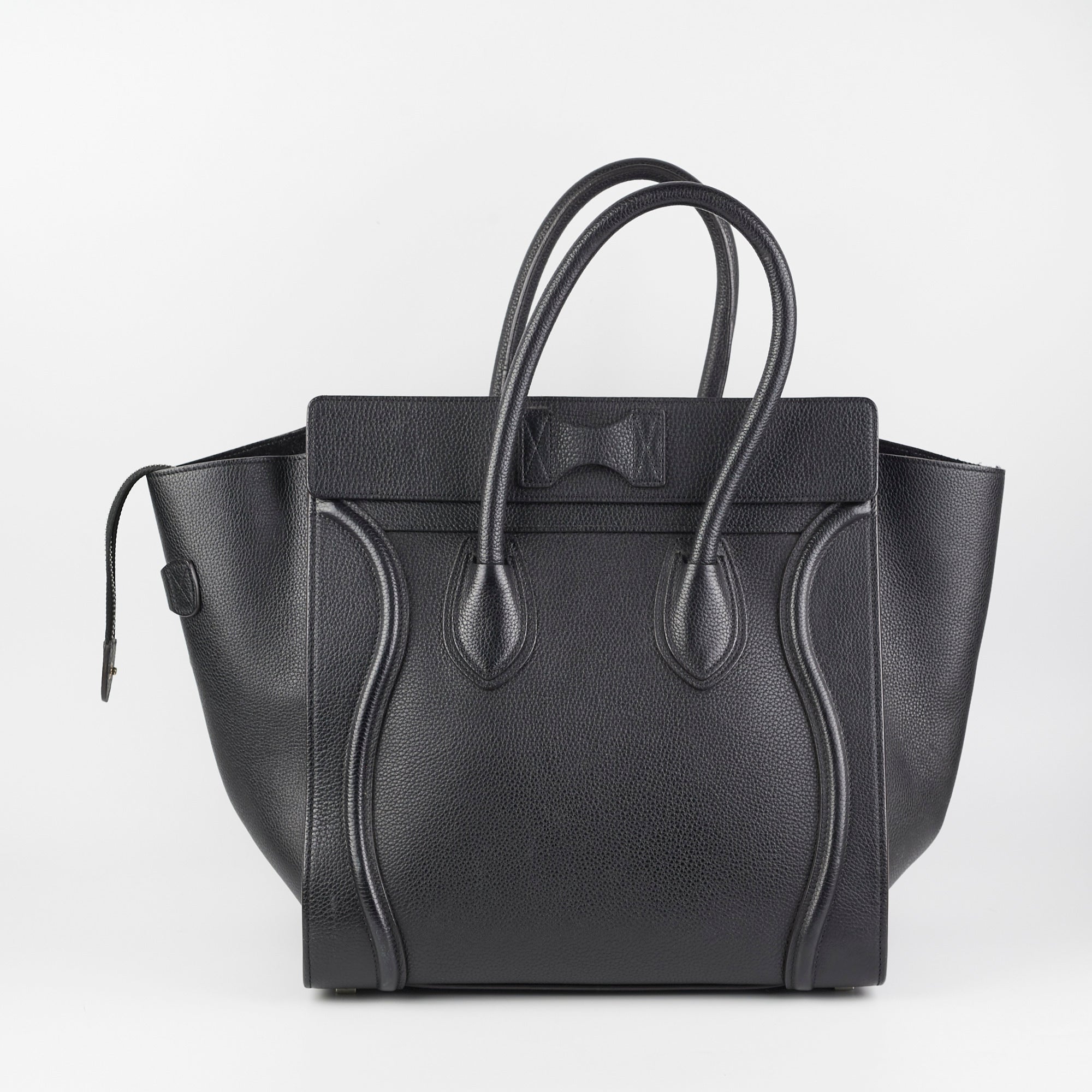 Celine Mini Luggage Bag in Black Calfskin Leather - Perfect for Work, Travel & Everyday Use