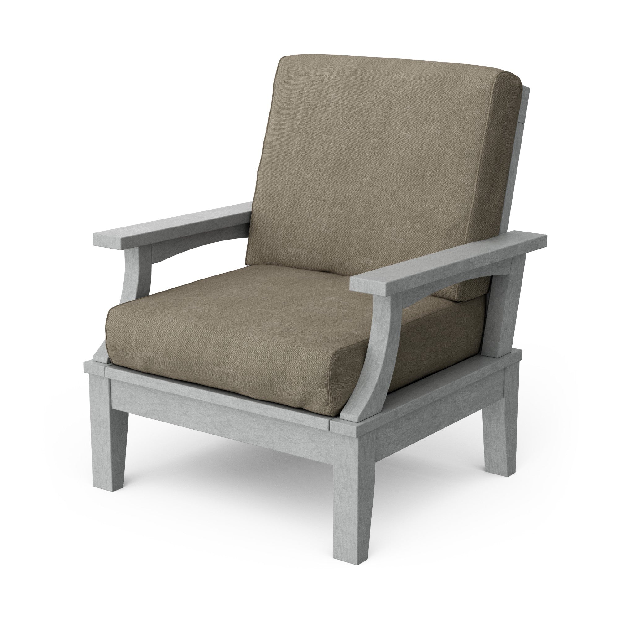 Heritage Deep Seating Patio Chair with Weather-Resistant Cushions - Outdoor Lounge Furniture for Garden, Poolside & Backyard Relaxation