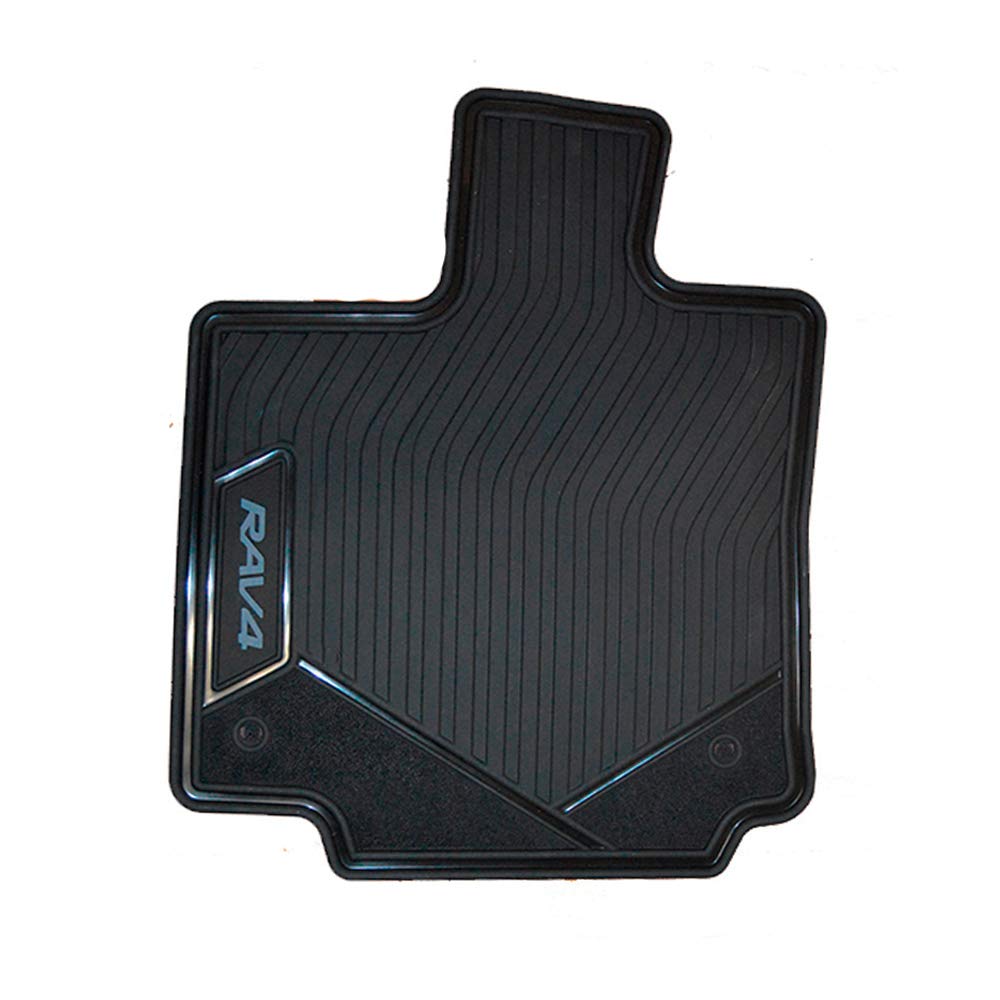 Premium All-Weather Floor Mats for Toyota RAV4 (2019-2024) - Durable, Non-Slip, Custom Fit Car Floor Liners - Perfect for Daily Commute, Road Trips & Outdoor Adventures - Black with Grey Lettering