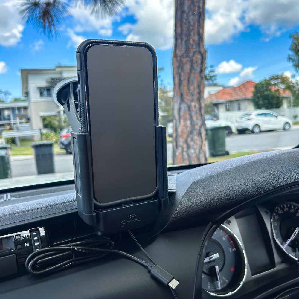 iPhone 15 Pro Max Car Phone Mount Holder - Compatible with Strike Rugged Case | Secure Hands-Free Mounting for Driving, Commuting & Road Trips