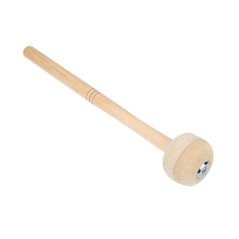 Premium Maple Bass Drum Mallet with Wool Felt Head - Professional Percussion Accessory for Drum Kits, Orchestras & Marching Bands