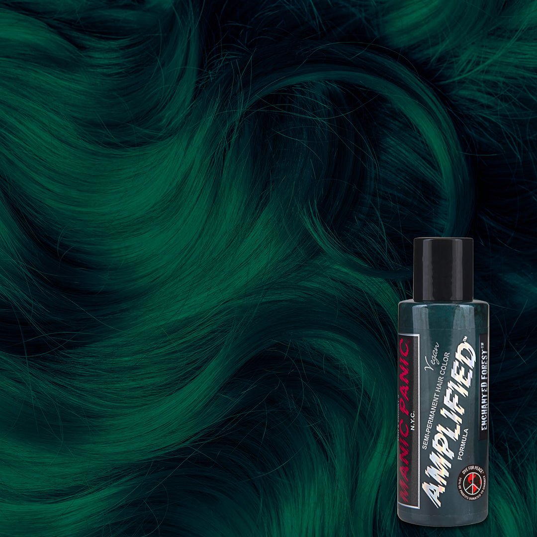 Manic Panic Amplified Semi-Permanent Hair Dye - Enchanted Forest Green (4oz) for Vibrant Fantasy Hair Color | Perfect for Cosplay, Halloween & Creative Hair Styling