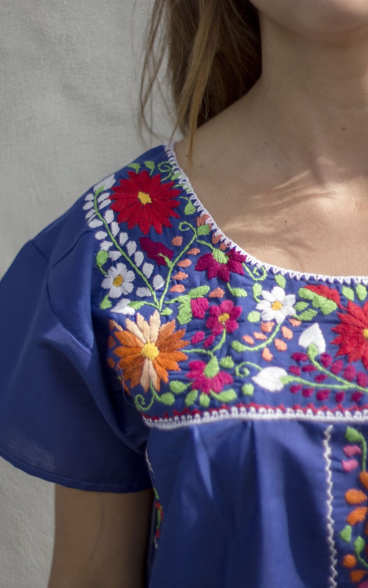 Liliana Cruz Embroidered Mexican Peasant Mini Dress - Floral Embroidery Summer Dress for Women | Perfect for Beach Vacations, Music Festivals & Boho Chic Outfits