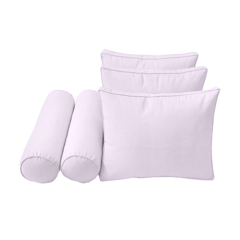 Prolinemax SLIPCOVER ONLY - S3 Outdoor Daybed Mattress Bolster Backrest Cushion Covers with Piped Trim for Twin-XL Size (AD107) - Perfect for Patio, Poolside & Garden Furniture Protection