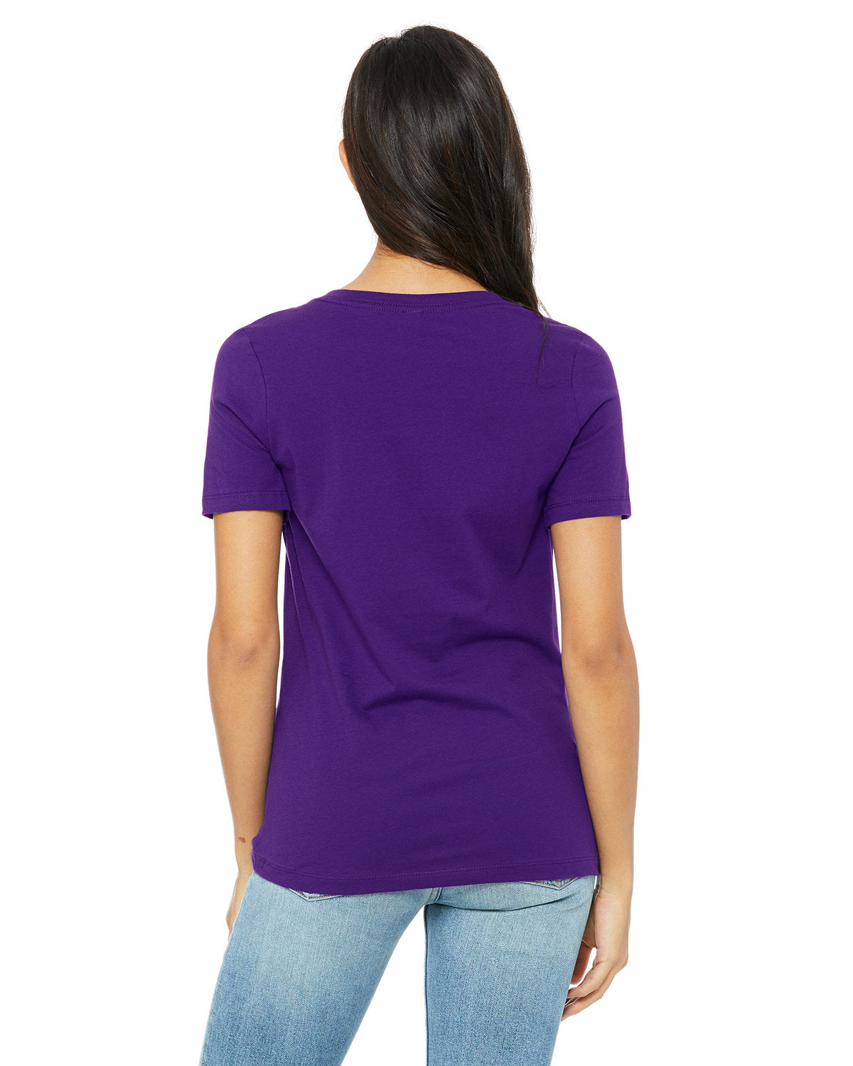 Bella + Canvas 6405 Women's Relaxed Fit Jersey V-Neck T-Shirt - Soft Cotton Tee for Casual Wear, Workout & Everyday Comfort