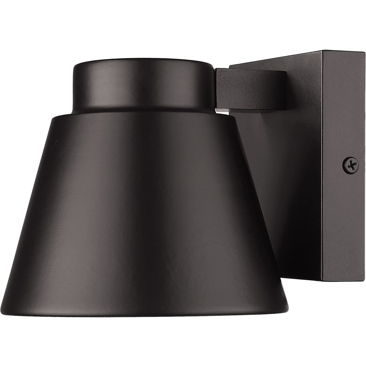 Z-Lite 544S-ORBZ-LED Asher Outdoor Wall Sconce Light Fixture - 1-Light 10W Oil Rubbed Bronze Finish - Weatherproof Exterior Lighting for Porch, Patio, Garden & Entryway