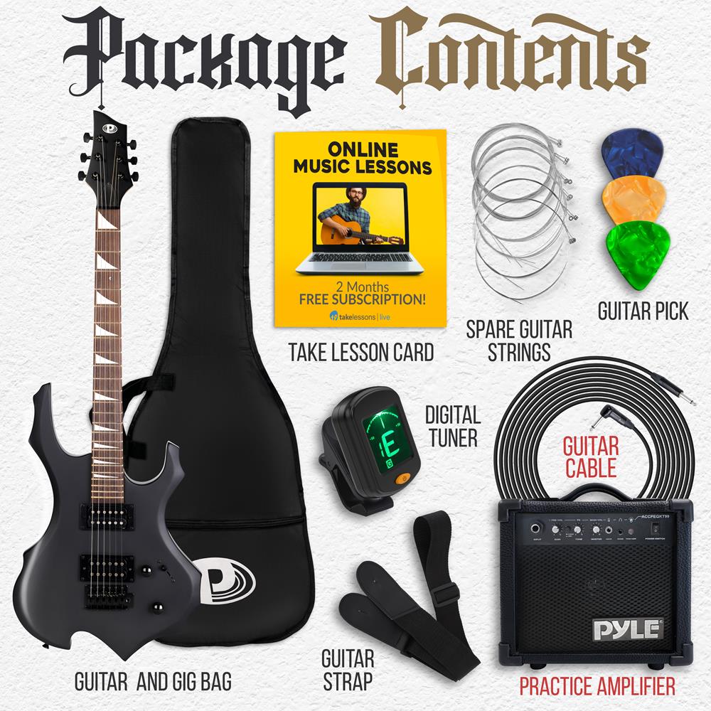 Complete Electric Guitar Starter Kit with Amp, Tuner & Accessories - Perfect for Beginners & Home Practice | Rock, Blues & Metal Playing