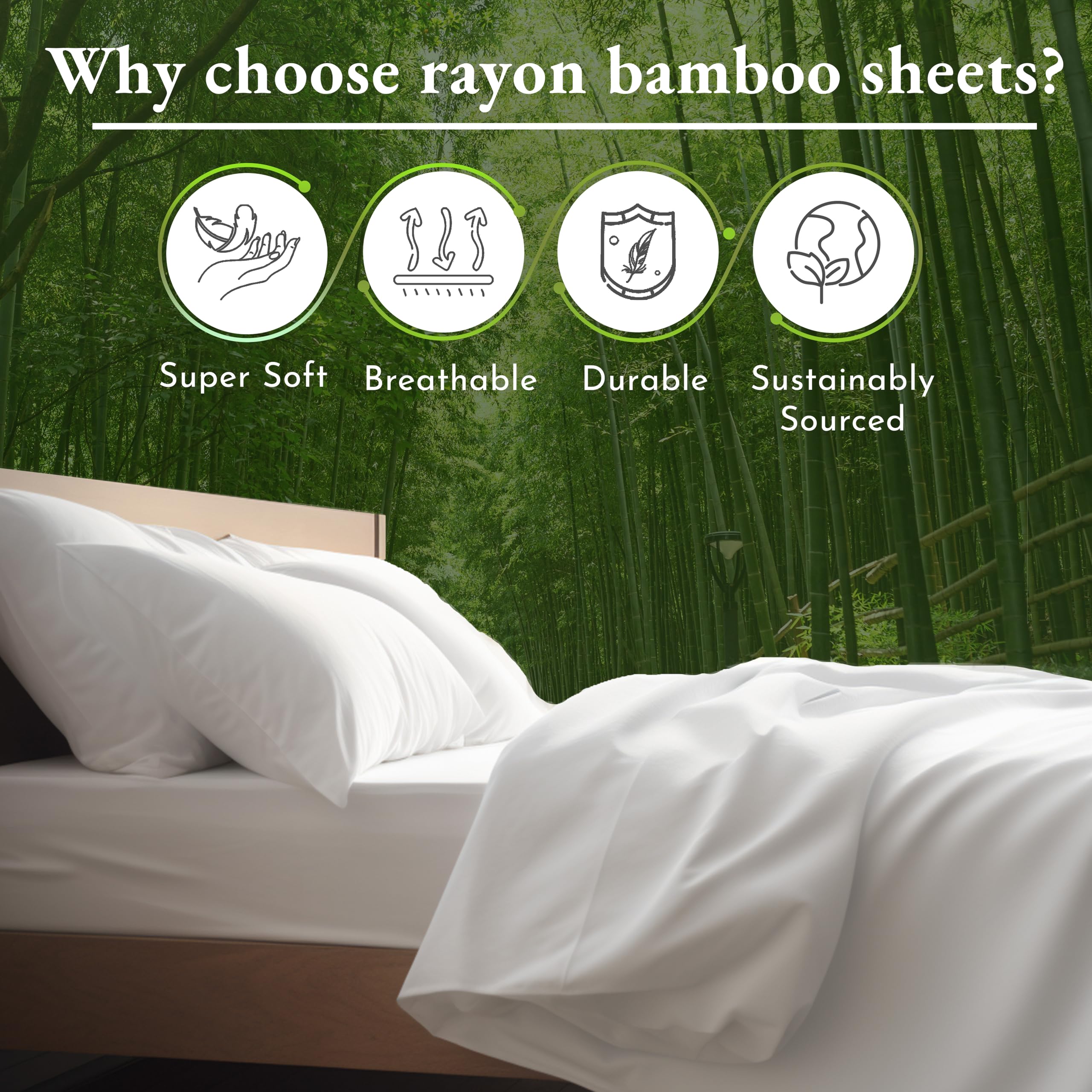 California Design Den Rayon from Bamboo Full Size Sheets - Luxury Cooling Bed Sheets with Deep Pockets - Navy Blue - Soft Breathable Bamboo Fabric for Hot Sleepers - Perfect for Summer Nights & Guest Bedrooms