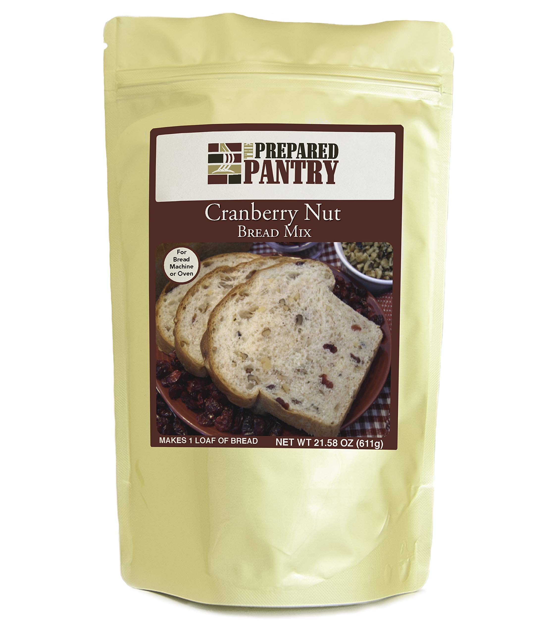 Premium Cranberry Nut Gourmet Bread Mix - Easy Homemade Bread for Bread Machine or Oven Baking - Perfect for Holidays, Breakfast & Family Gatherings