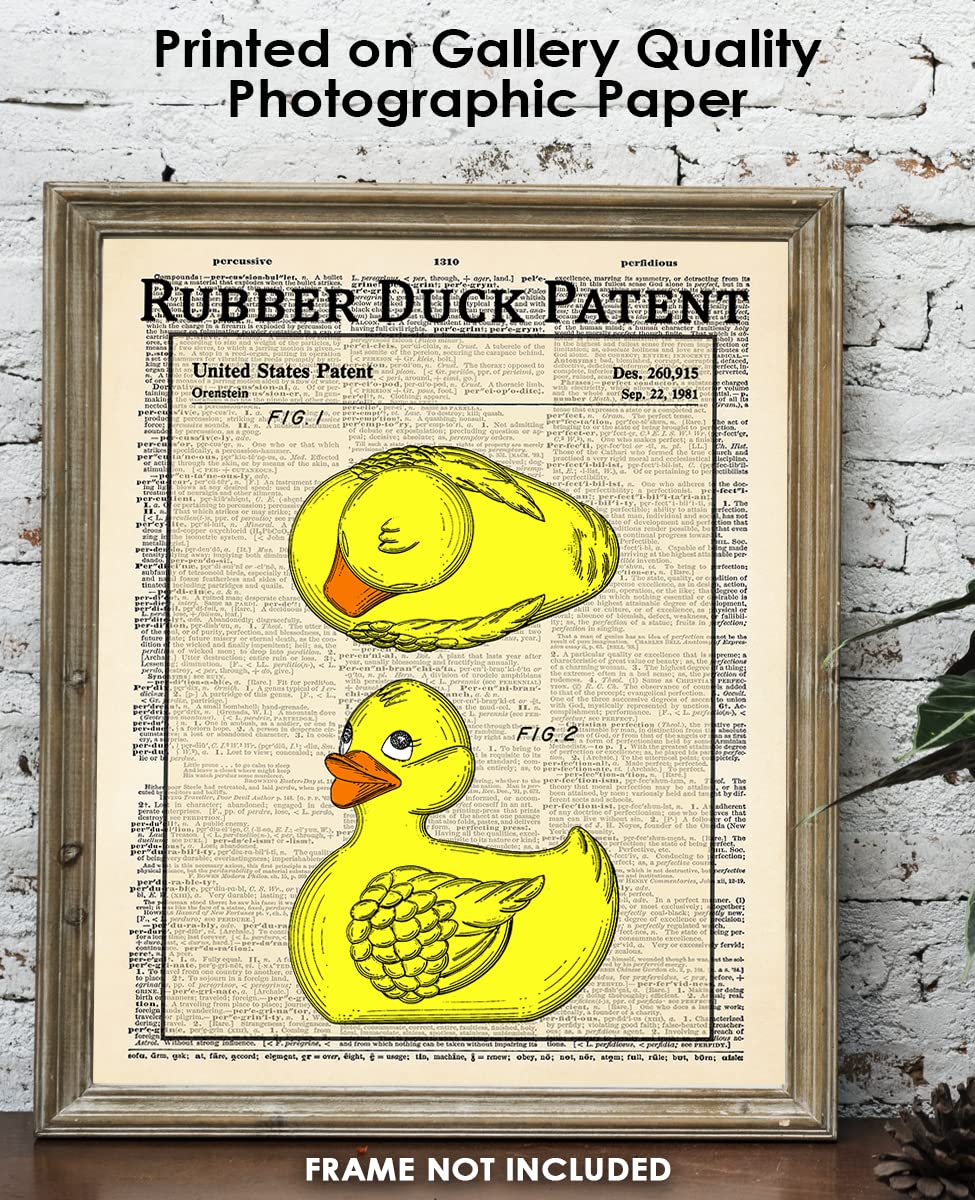 Farmhouse Duck Decoy Bathroom Wall Art - 8x10 Unframed Print for Bathroom Decor