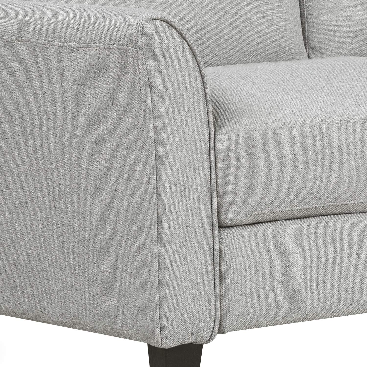 Modern Linen Fabric Upholstered Loveseat Sofa with 4 Legs & 2 Pillows - Compact Couches for Small Space Apartments, Living Room & Home Decor | Perfect for Cozy Movie Nights & Guest Seating