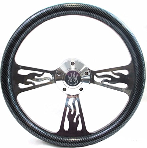 Carbon Fiber Steering Wheel for 1969-1994 GM Hot Rod, Street Rod & Rat Rod - Upgrade Your Classic Car Interior with Durable Racing Style Wheel