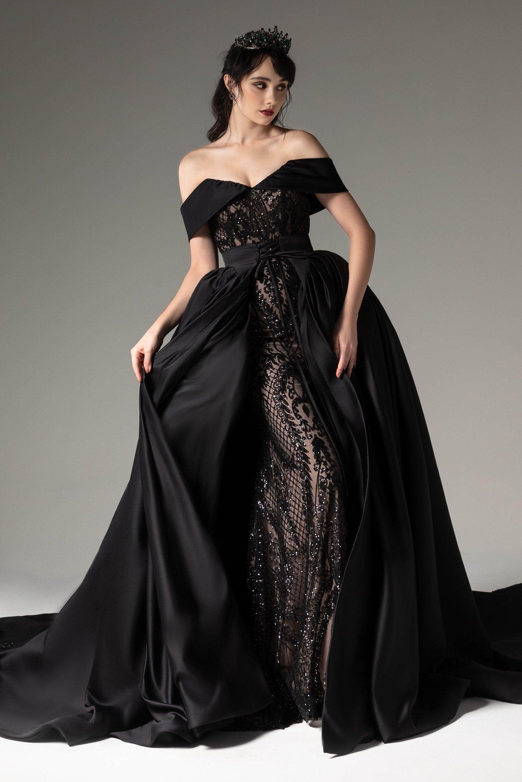 Elegant Princess Chapel Train Satin Wedding Dress CW2513 - Perfect for Bridal Ceremonies, Formal Events & Romantic Photos