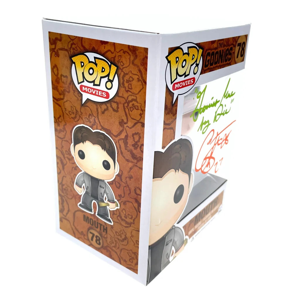 Corey Feldman Autographed Never Die Funko Pop The Goonies Mouth 78 JSA COA - Limited Edition Collectible for Movie Fans & Pop Culture Enthusiasts - Perfect for Display in Home Theater, Office, or Comic Book Collection