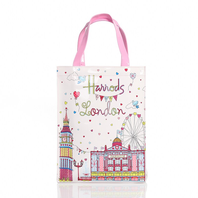 Eco-Friendly Women's Floral Tote Shopping Bag - Reusable Grocery Bag for Beach, Market & Daily Use