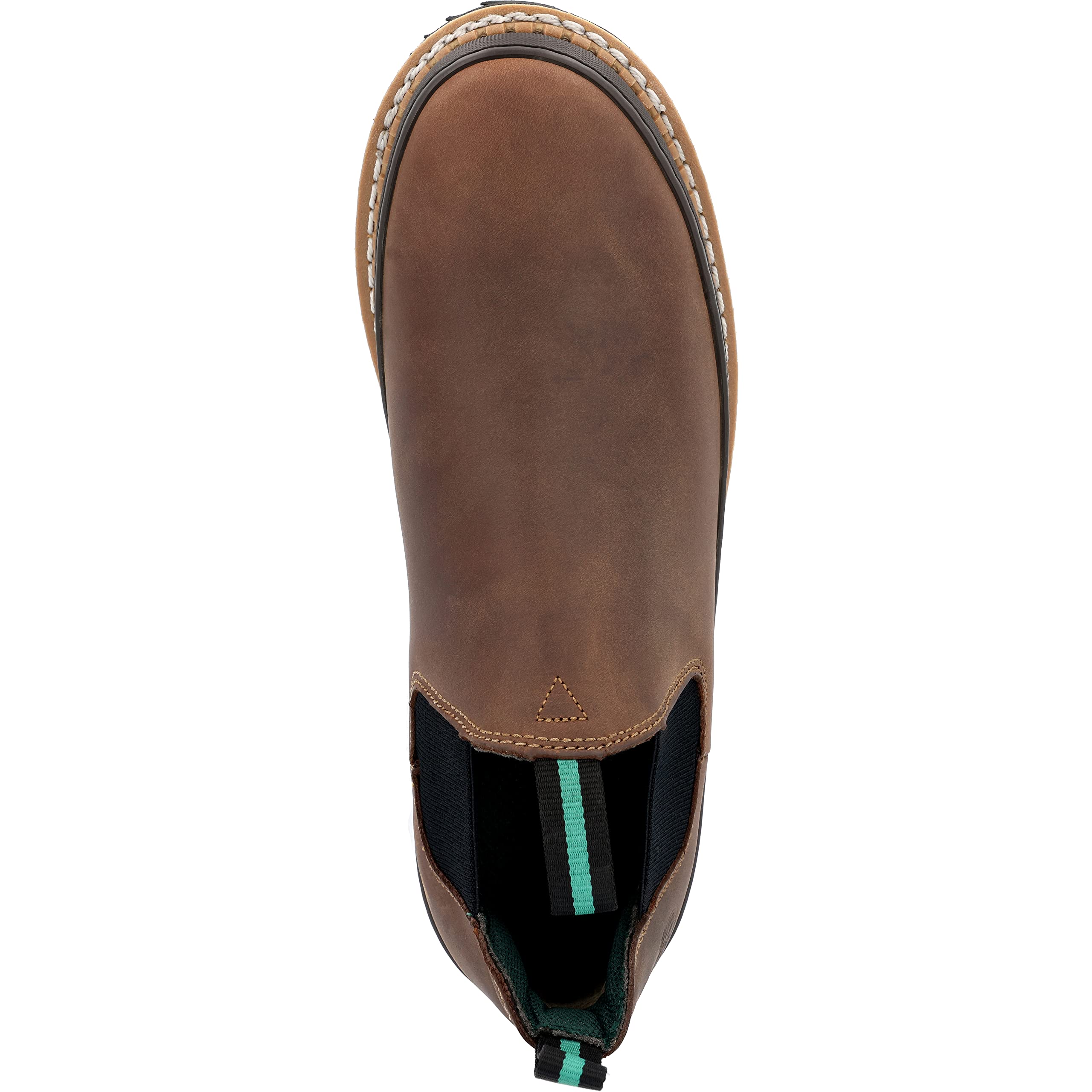 Georgia Giant Romeo Slip-On Work Boots - GR262 | Premium Full-Grain Leather | Non-Slip Oil-Resistant Safety Shoes | Lightweight Comfort | Dark Brown Crazy Horse Leather | Ideal for Construction, Warehouse & Outdoor Work