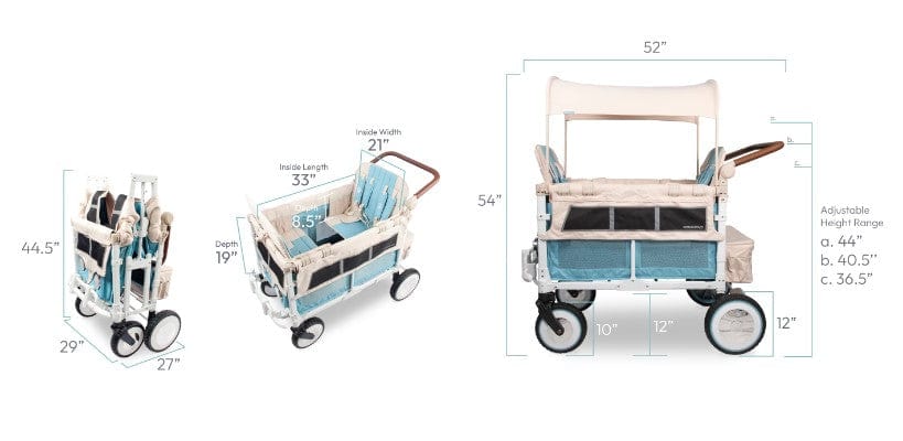 Wonderfold Wagon Volkswagen Special Edition 4-in-1 Stroller Wagon for Kids - Perfect for Beach Outings, Park Adventures, and Family Travel