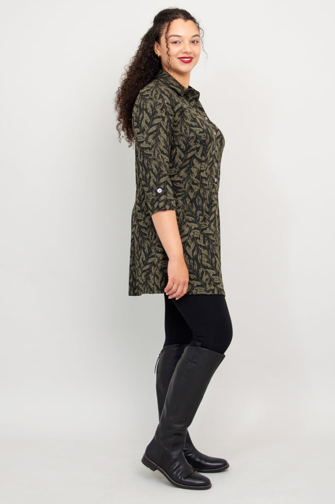Charlie Tunic in Greenwood Bamboo Fabric - Women's Eco-Friendly Summer Top for Casual Wear & Beach Outfits