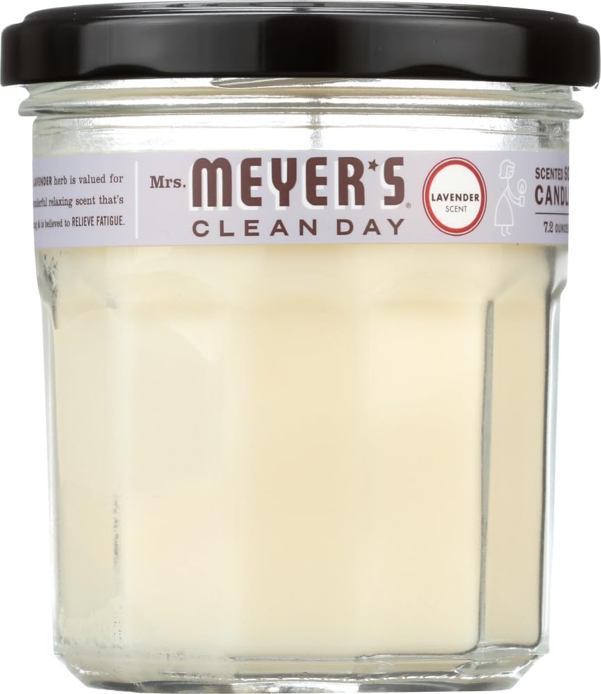 Premium Lavender Scented Soy Wax Candle in Large Glass Jar - 7.2oz (8-Pack) for Home Relaxation, Spa Nights & Romantic Ambience