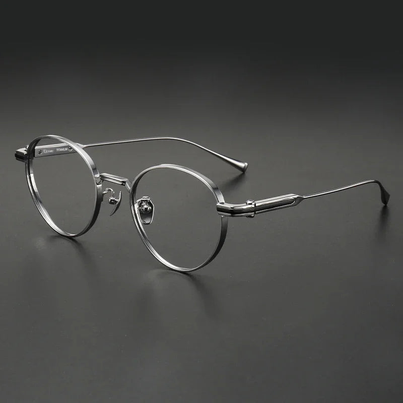 Aror Unisex Full Rim Round Titanium Eyeglasses 10148 - Lightweight & Durable Frame for Men & Women - Perfect for Reading, Work & Everyday Use