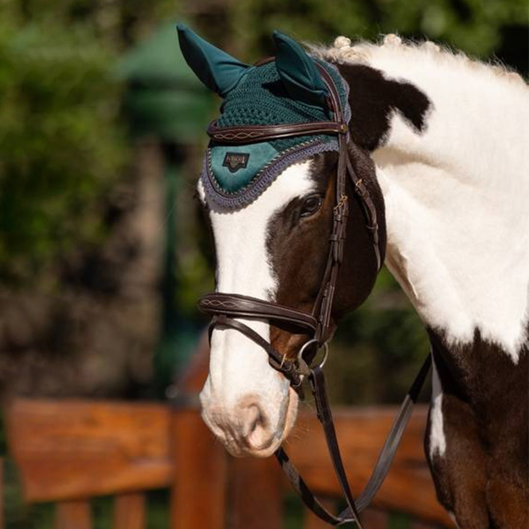 Lemieux Loire Fly Hood for Horses - Breathable UV Protection Fly Mask with Ears - Perfect for Riding, Training, and Pasture Use