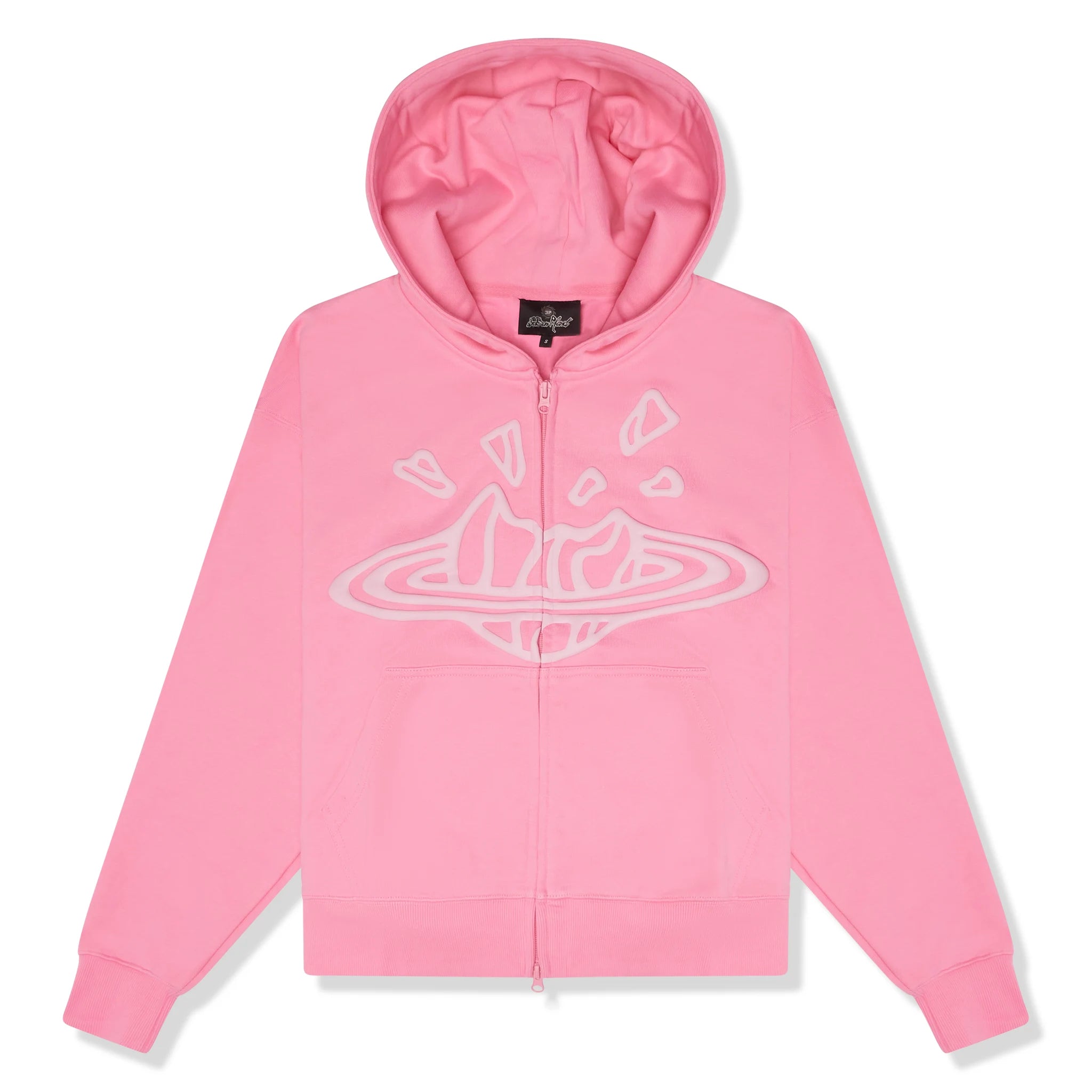 Broken Planet Candy Pink Zip Up Hoodie for Women - Stylish Soft Fleece Pullover with Front Pockets | Perfect for Casual Wear, Gym, and Outdoor Activities