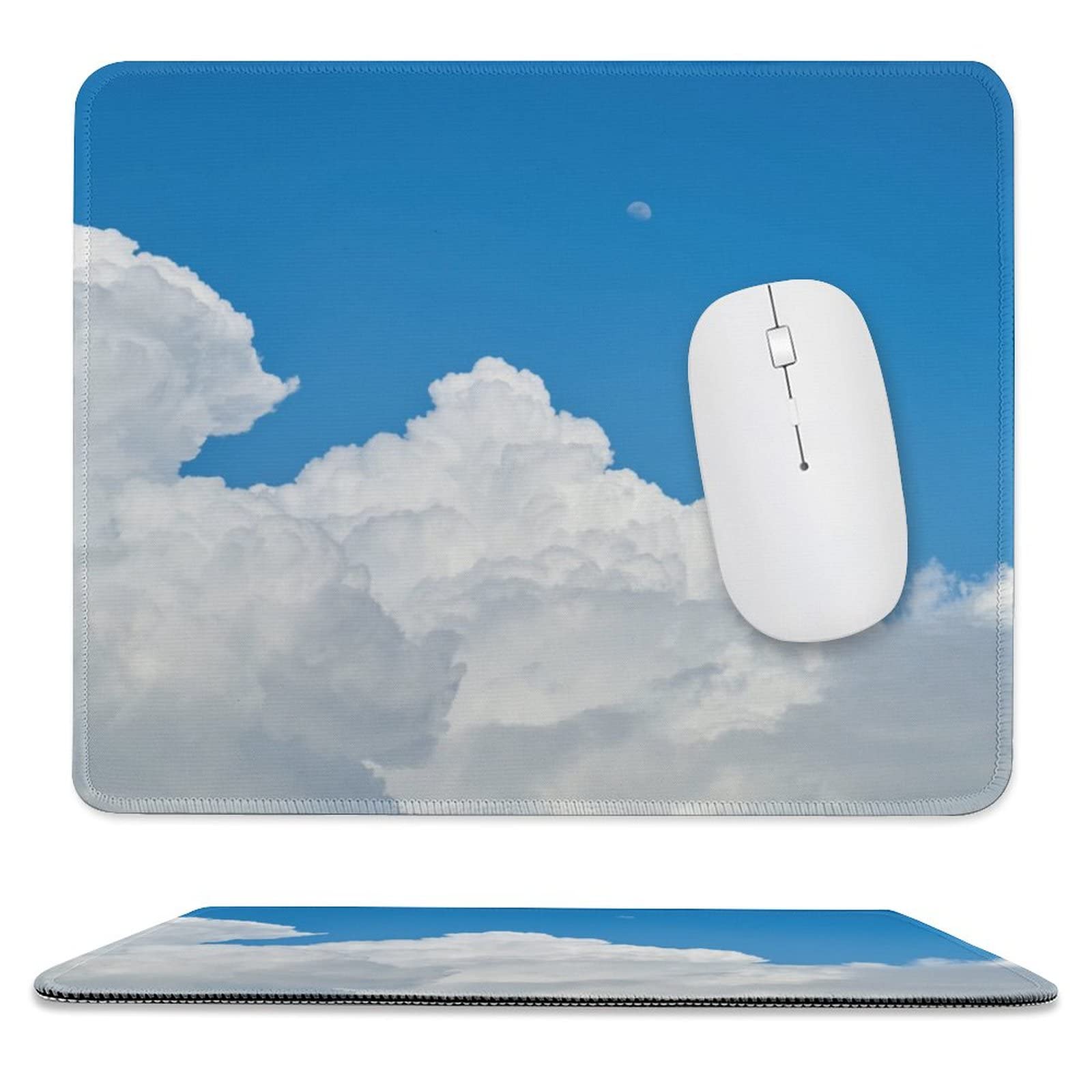 Custom Cloud Design Non-Slip Rubber Mouse Pad - Thin Square Computer Desk Mat for Office, Gaming & Home Decor Accessories | Perfect for Workstations, PC Setups & Gift Giving