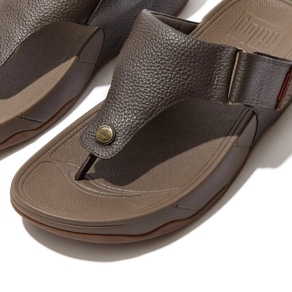 FitFlop Men's Trakk II Comfortable Walking Sandals - Lightweight & Supportive - Chocolate Brown - Perfect for Hiking, Travel & Casual Wear