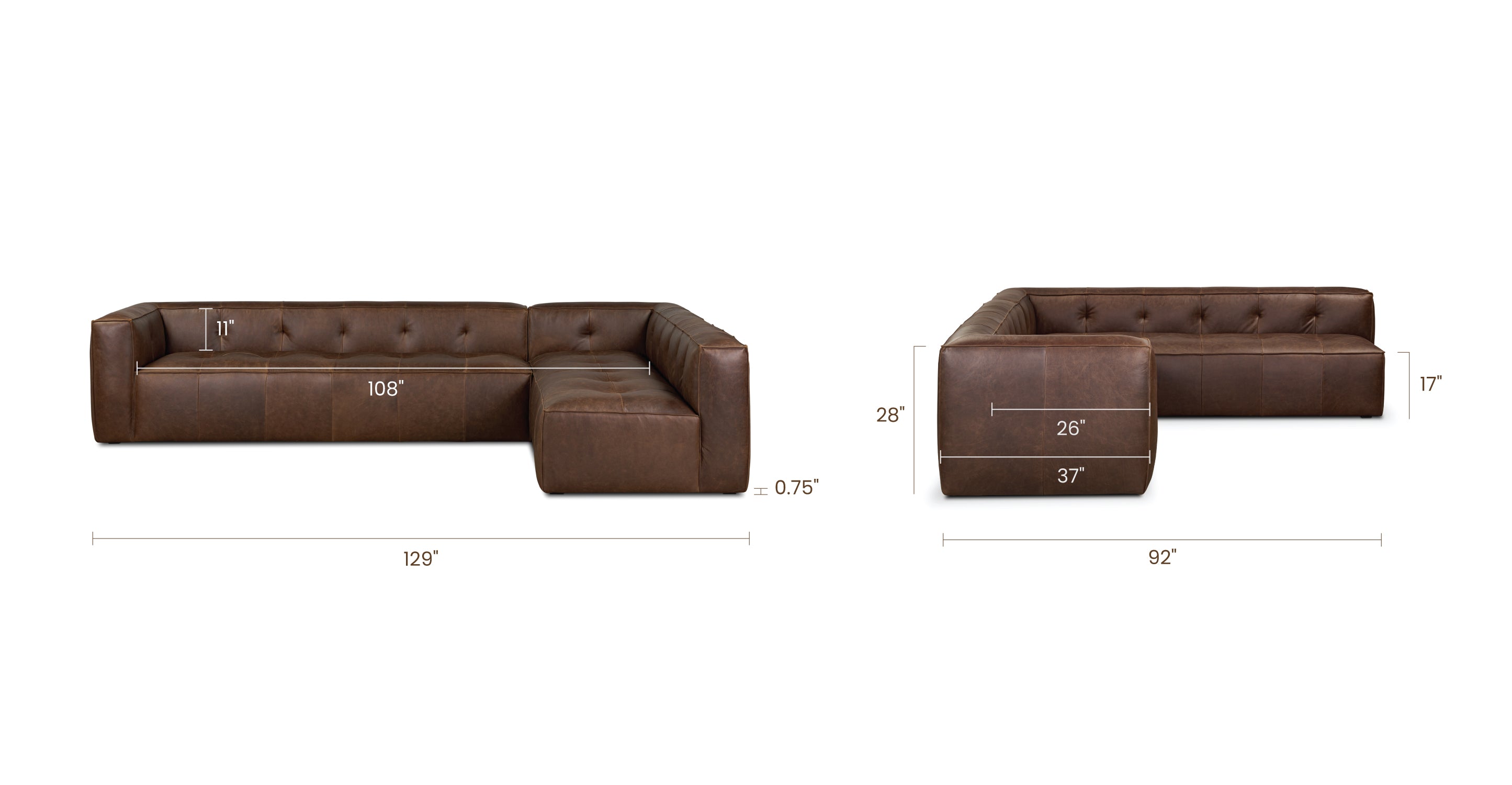 Reversible Corner Sectional Sofa - Modern L-Shaped Couch with Reversible Chaise for Living Room, Family Room & Small Spaces - Soft Fabric Upholstery & Comfortable Seating - Perfect for Apartments, Lofts & Home Theater